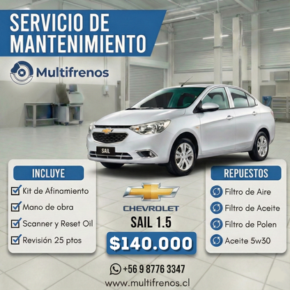 Mantención Chevrolet Sail 1.5 (2017-2023)