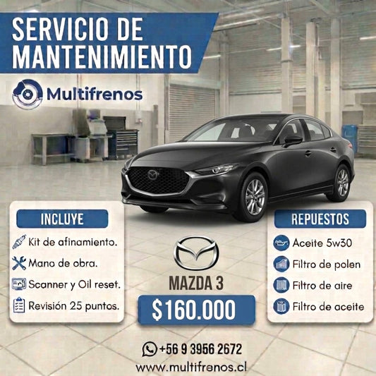 Mantención Mazda 3  2.0 - 2.5