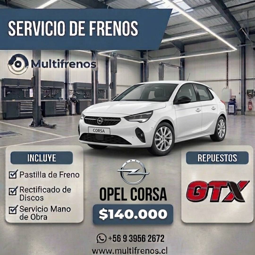 Servicio Integral de Frenos: Opel Corsa 1.2