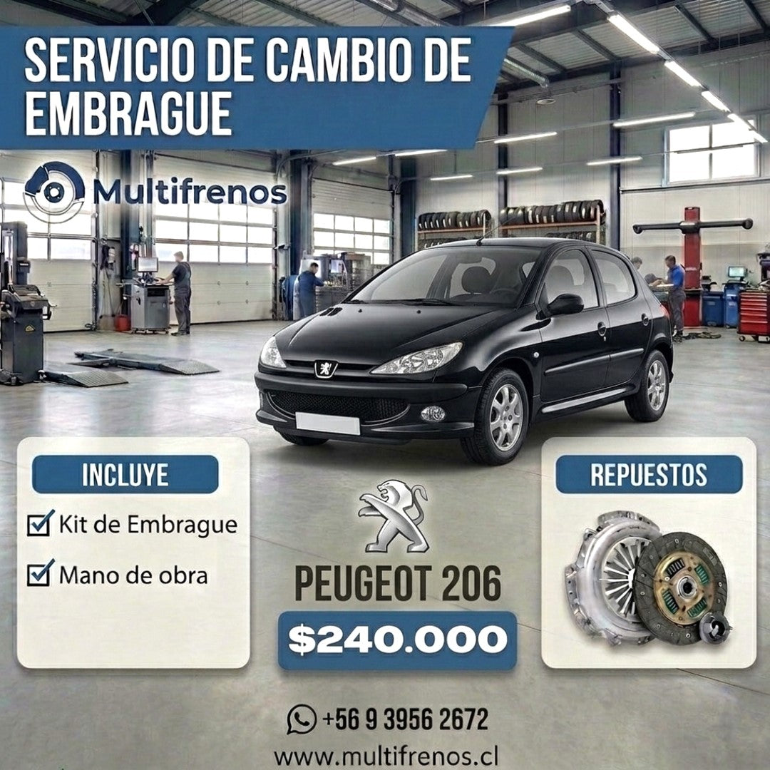 Cambio de Embrague  Peugeot 206 1.6