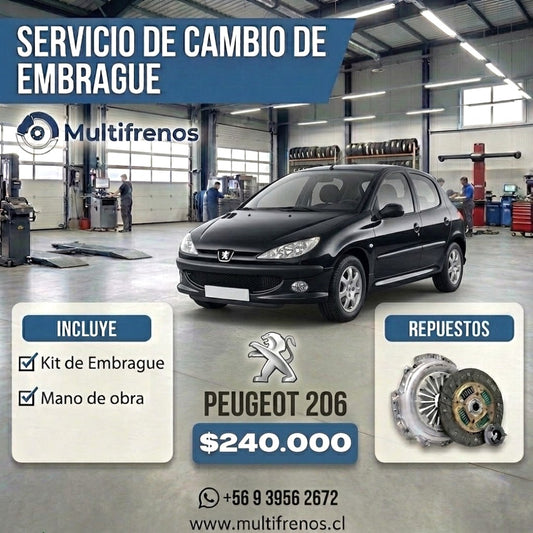 Cambio de Embrague  Peugeot 206 1.6