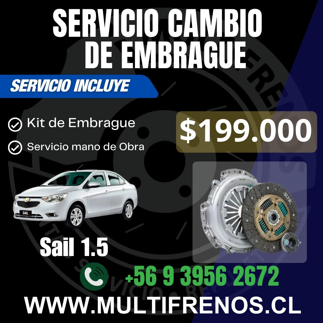 Servicio Cambio de Embrague Chevrolet Sail 1.5 OEM 24101874