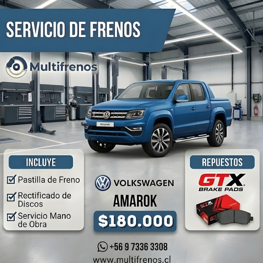 Servicio  Integral de Frenos: Volkswagen Amarok (P1150) GTX