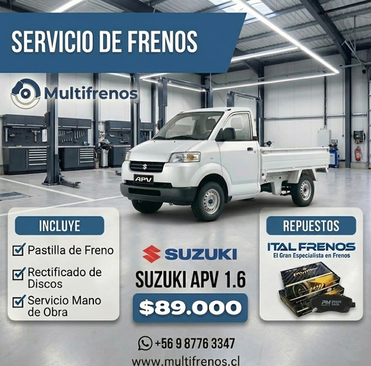 Servicio de Frenos Delanteros Suzuki APV 1.6