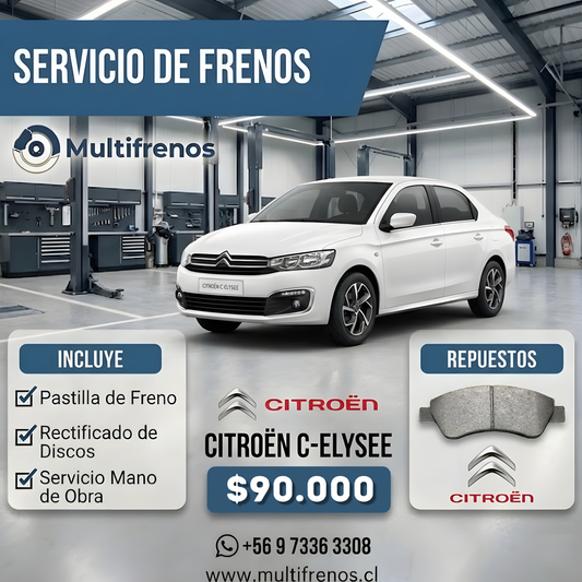 Servicio Integral de Frenos: Citroën C-Elysée (P0490 STP)