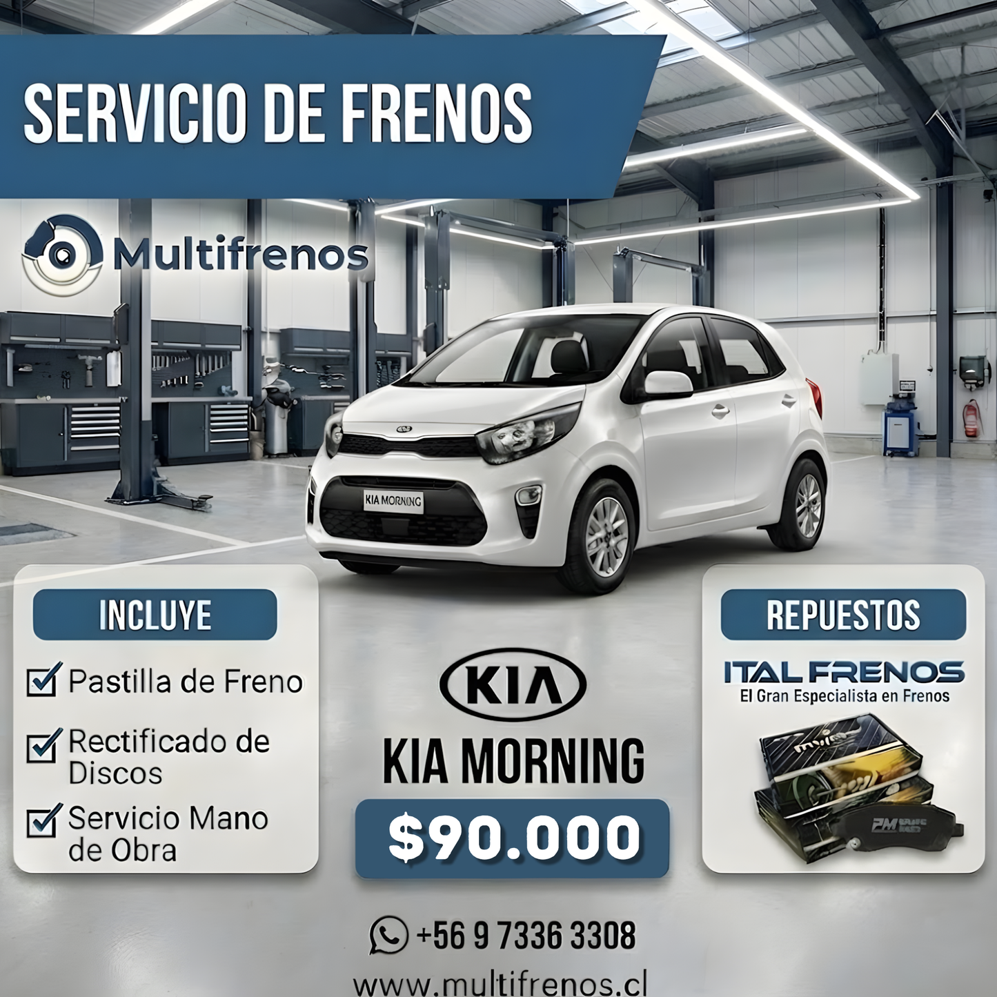 Servicio Integral de Frenos: Kia Morning PM