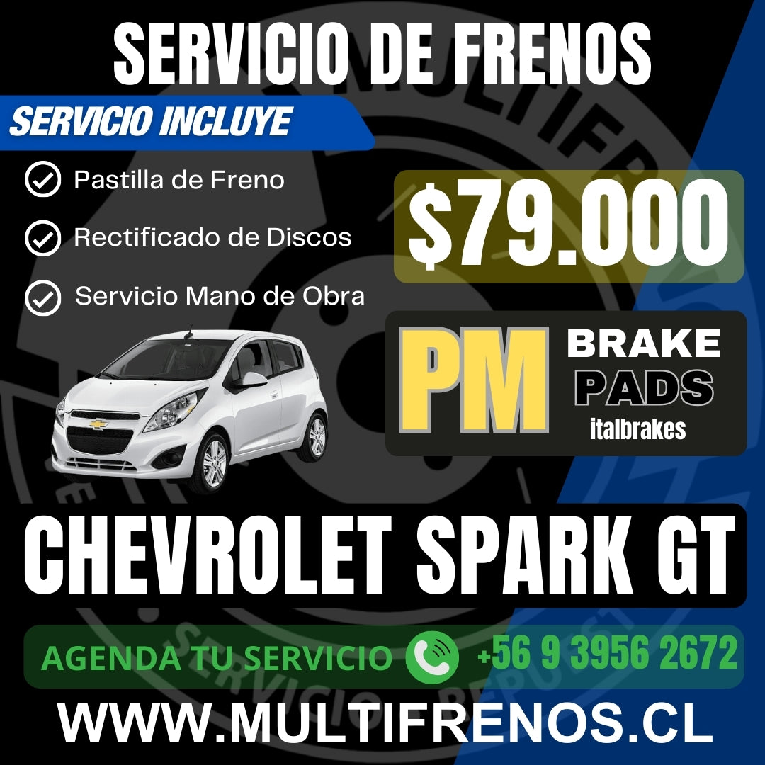 Servicio de Frenos Chevrolet Spark P0471 Completo Delantero PM