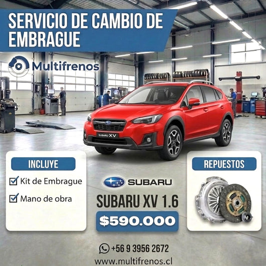 Cambio de Embrague  Subaru XV  1.6 (Japones)