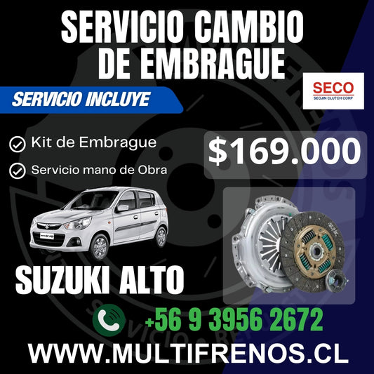 Servicio Cambio de Embrague Suzuki Alto