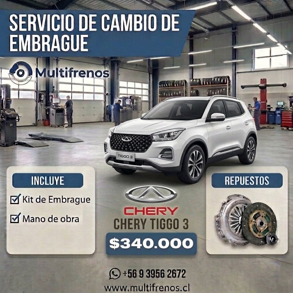 Cambio de Embrague Chery Tiggo 3 1.5