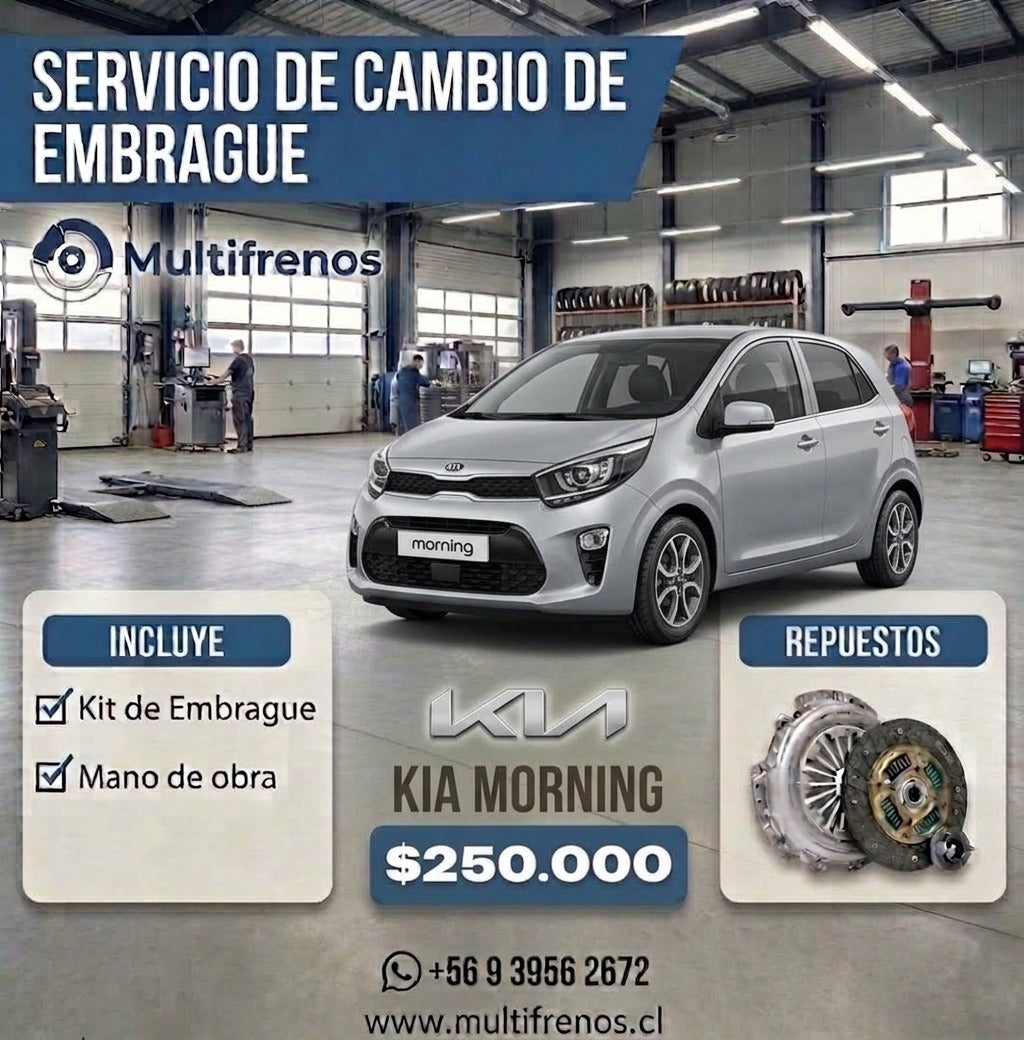 Cambio de Embrague Kia Morning 1.2