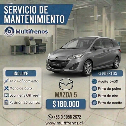 Mantención  Mazda 5  1.8 / 2.5