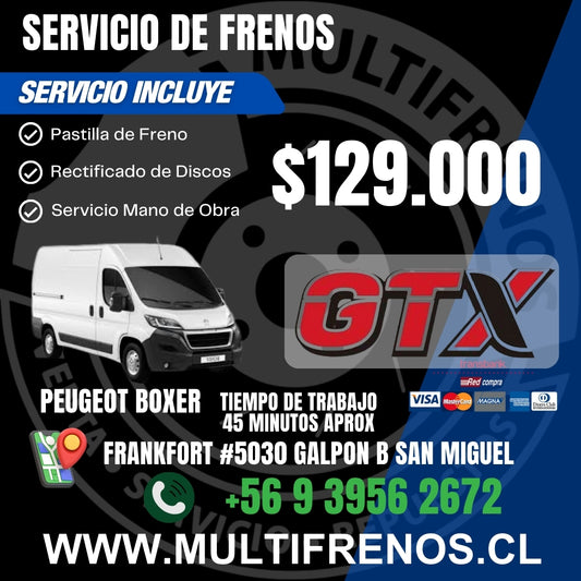 Servicio de Frenos Peugeot Boxer Completo Delantero