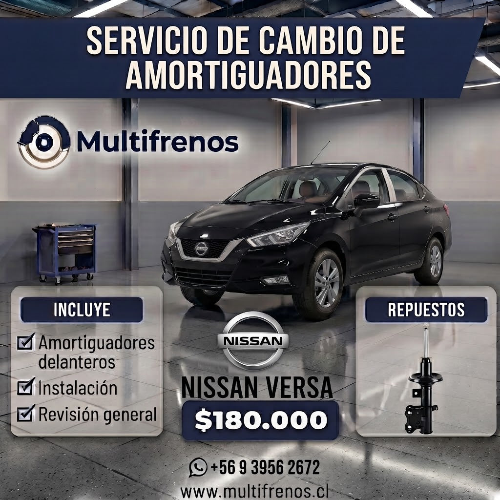 Servicio Integral de Amortiguadores Delanteros: Nissan Versa 1.6