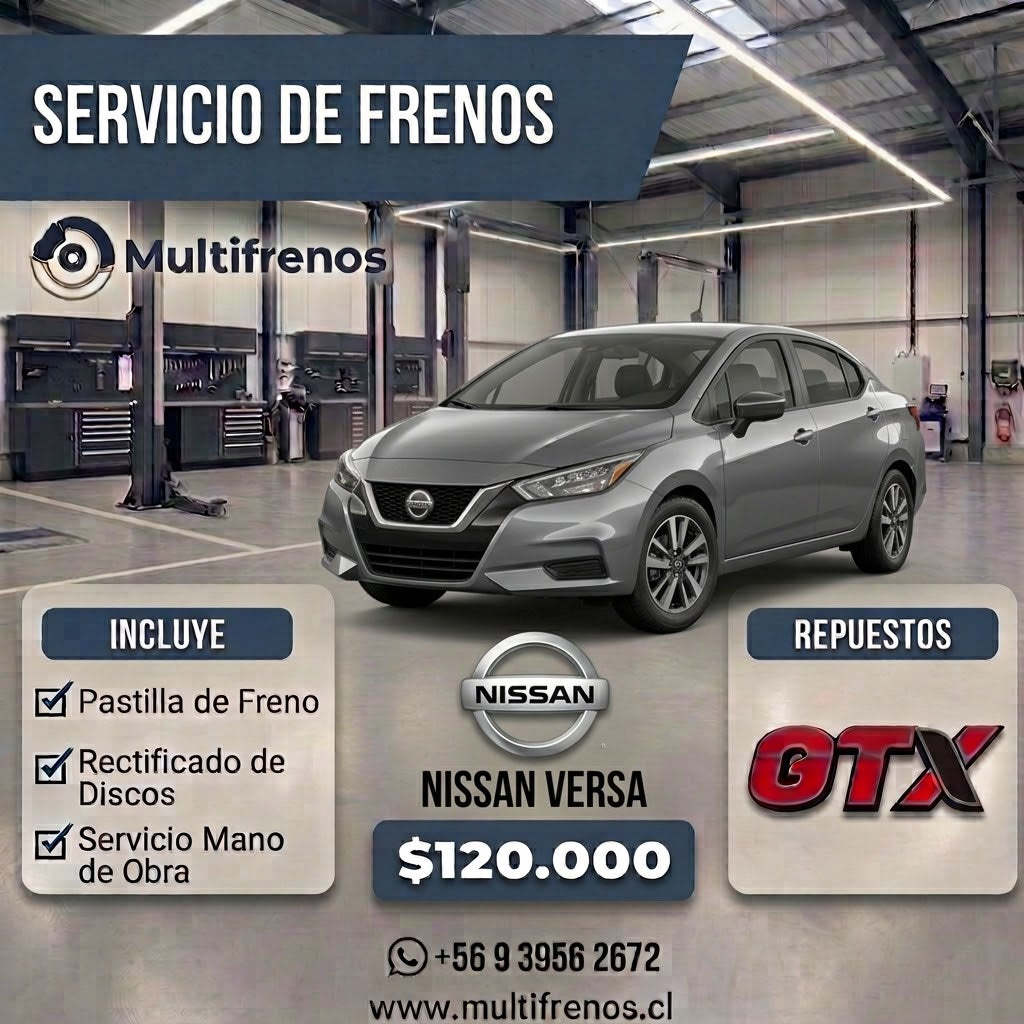 Servicio Integral de Frenos: Nissan Versa