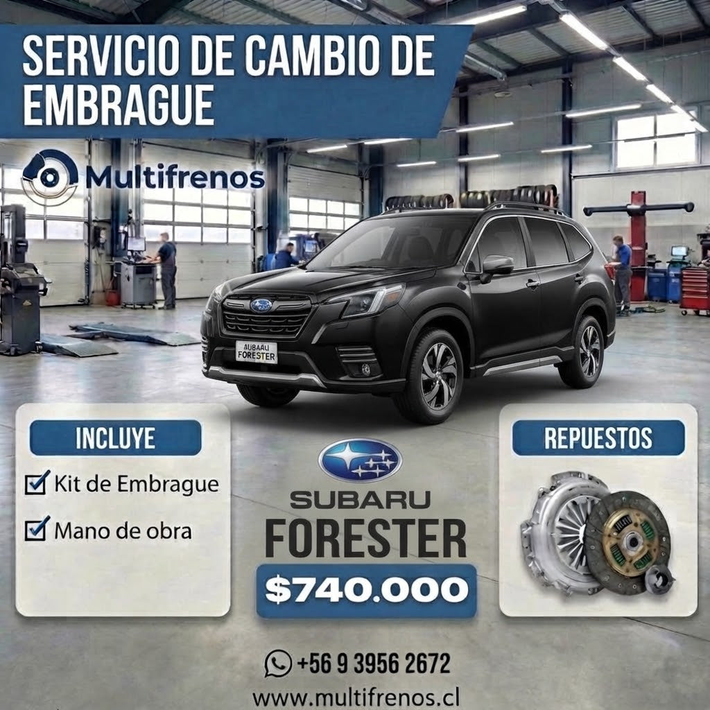 Cambio de Embrague Subaru Forester 2.0