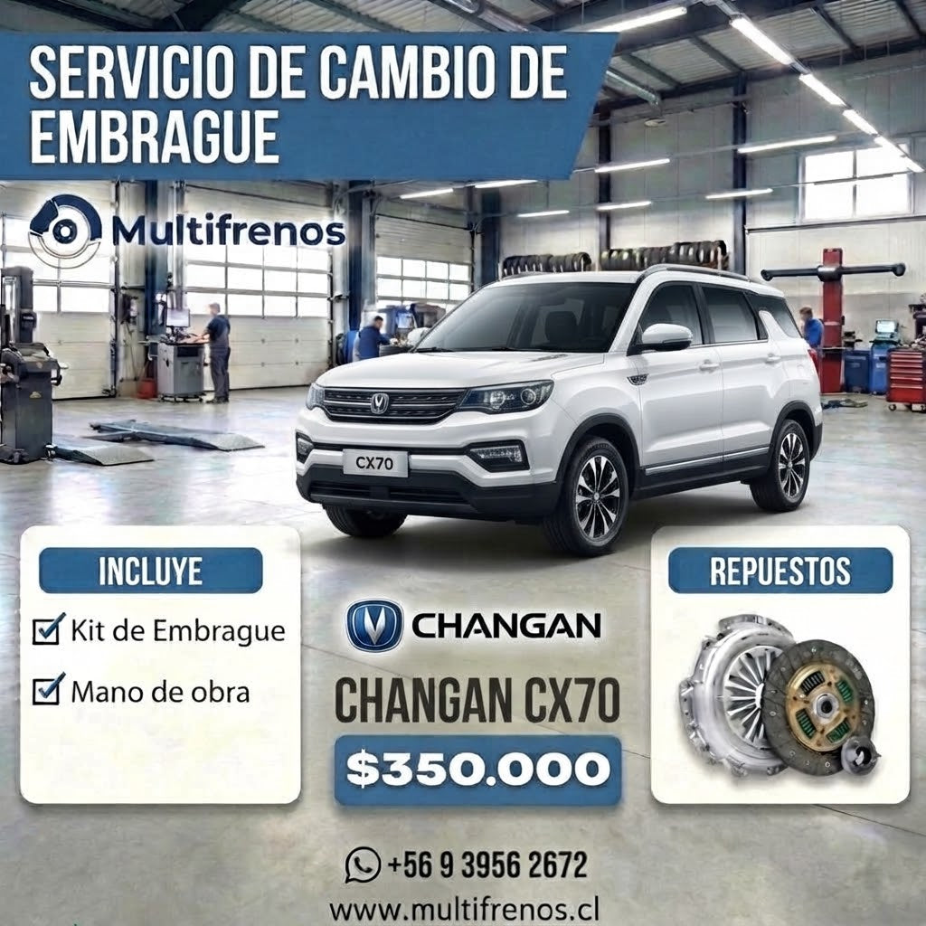 Cambio de Embrague Changan Cx70 1.6
