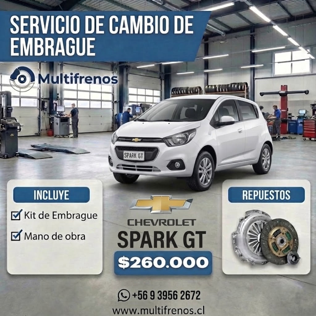Cambio de Embrague  Chevrolet Spark Gt 1.2
