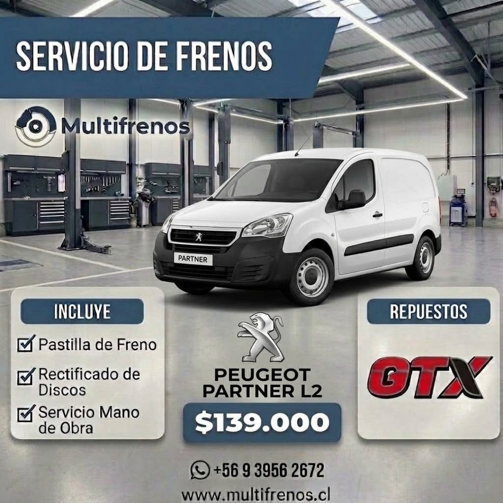 Servicio Integral de Frenos:Peugeot Partner l2