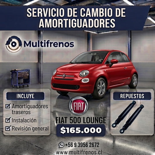 Servicio Integral de Amortiguadores Traseros: Fiat  500 Loungue 1.4